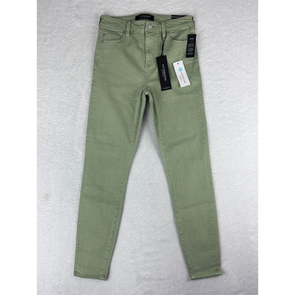 Liverpool Spanish Moss High Rise Ankle Skinny Jeans Green Size 4/27 NWT‎ - Picture 1 of 16